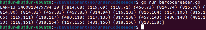 Barcode result